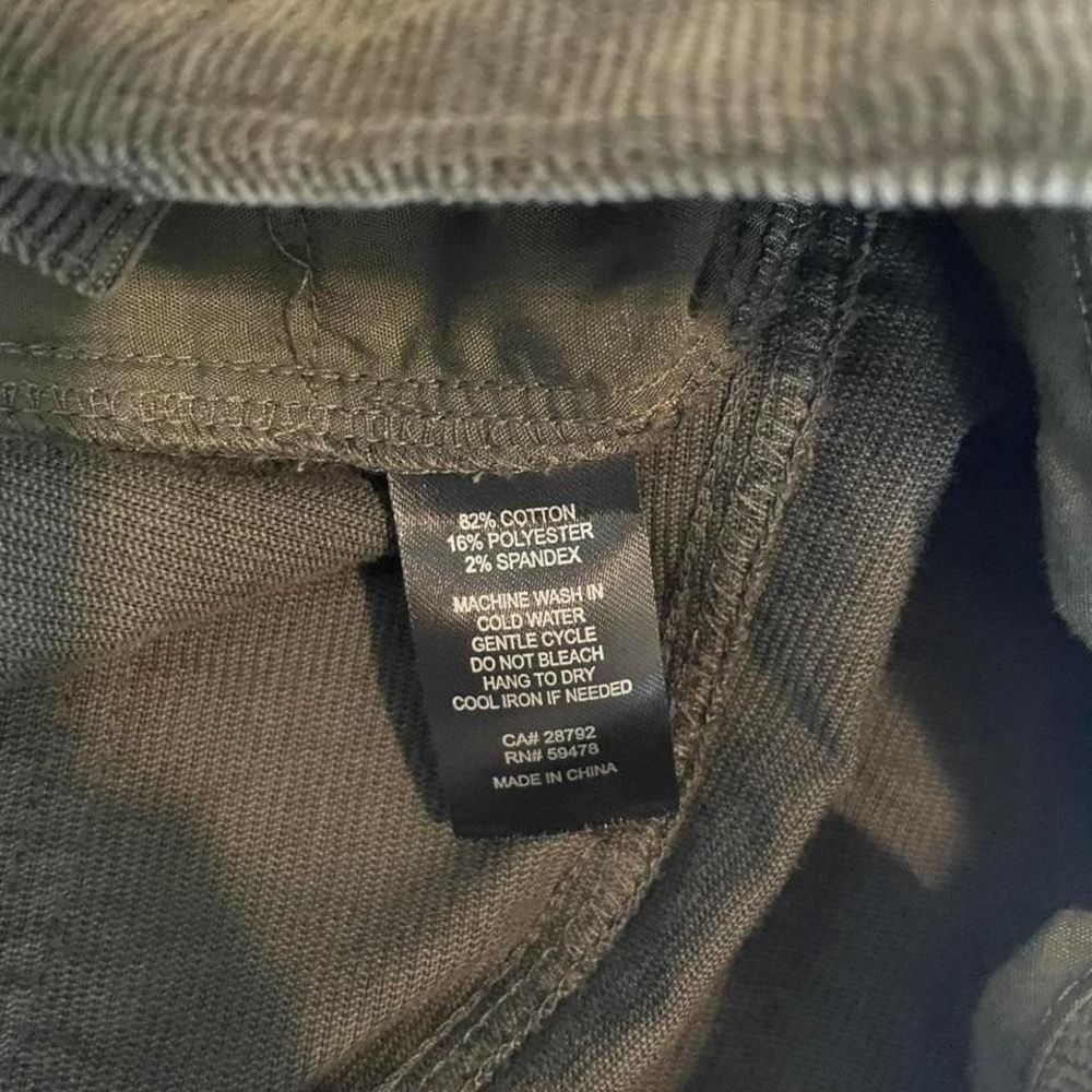 Vintage House of Harlow 1960 Olive Green High Waist Corduroy Pants Women 8 - Picture 7 of 7